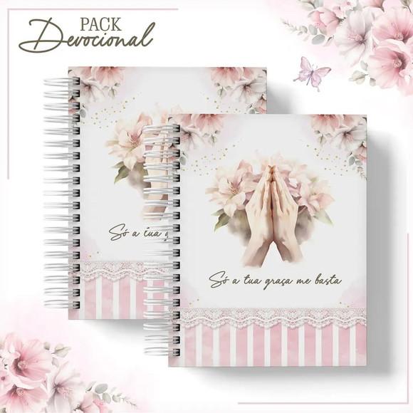 Caderno Devocional Floral