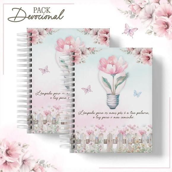 Caderno Devocional Floral