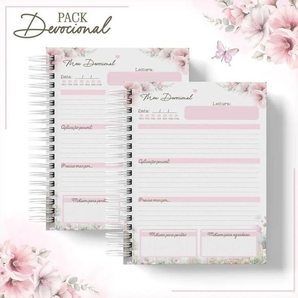 Caderno Devocional Floral