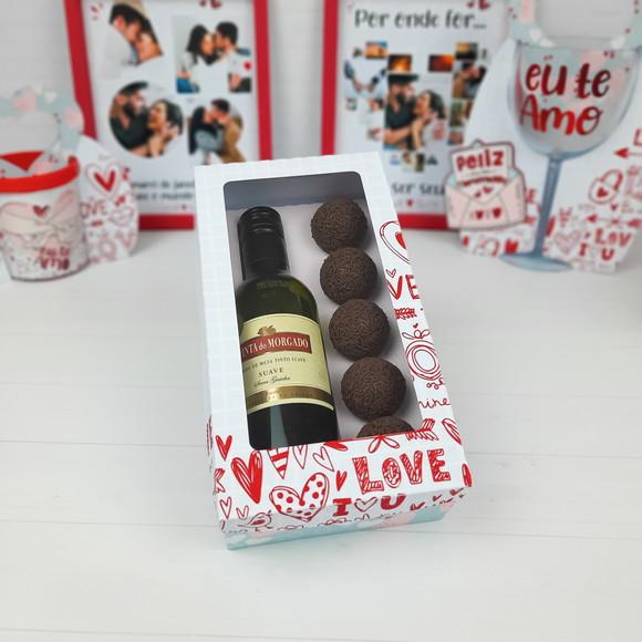 Caixa para Doces e Vinho Namorados