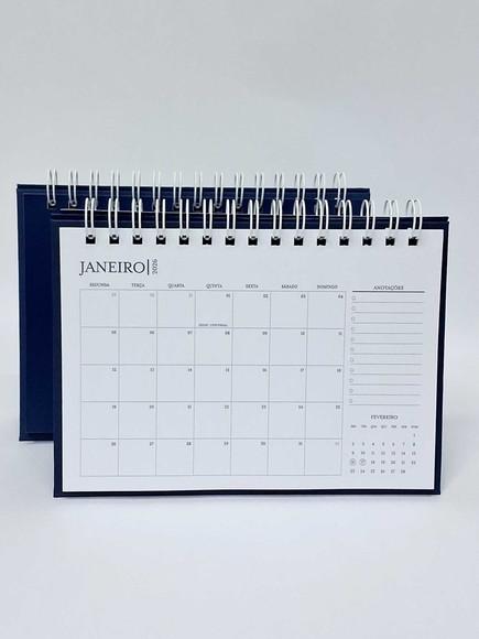 Calendário de Mesa Corporativo 2026 A5 Base Cartonada