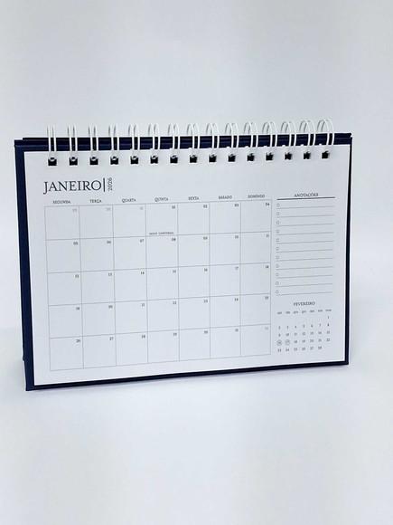 Calendário de Mesa Corporativo 2026 A5 Base Cartonada