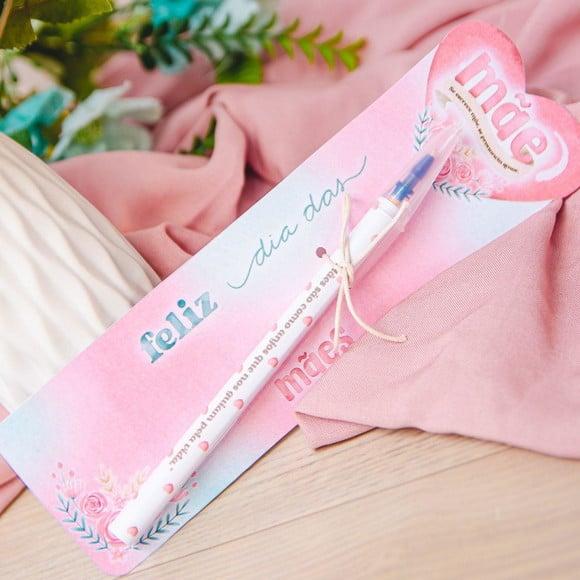 Caneta Personalizada com Card Dia das Mães