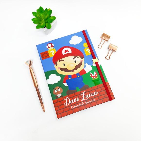 Capa para Caderneta de Vacinação Super Mario