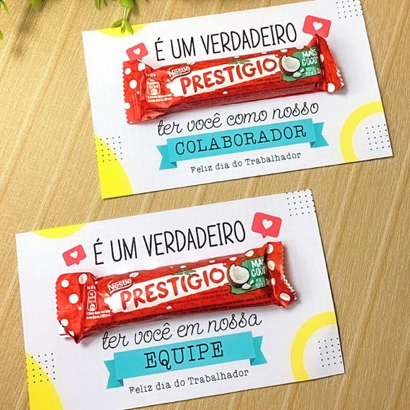 Card para Chocolate Prestigio Dia do Trabalhador