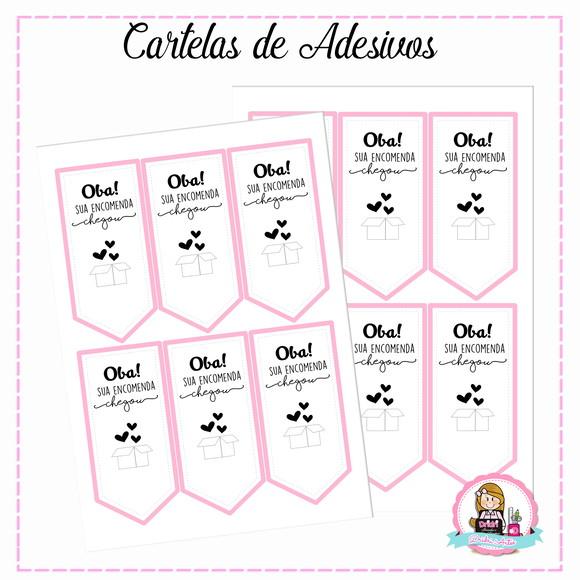 Cartela de Adesivos Produto Artesanal