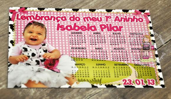 Imã Calendário Lembrança 10x15