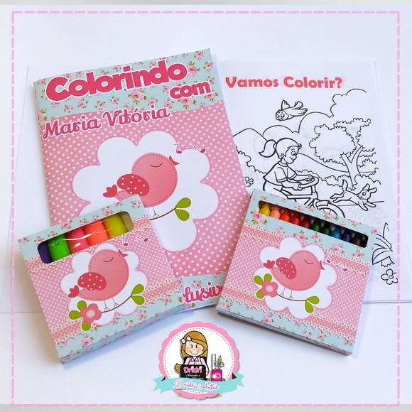 Kit Colorir Passarinho