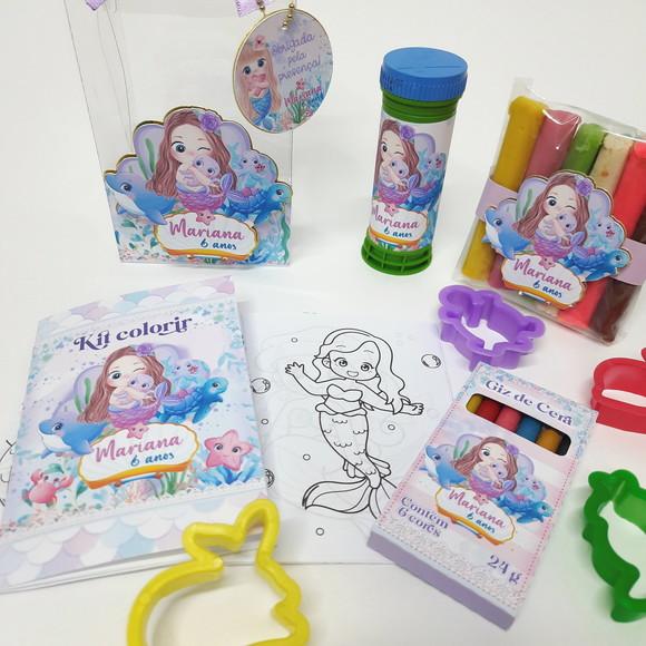 Kit Diversão na Caixa de Acetato Sereia