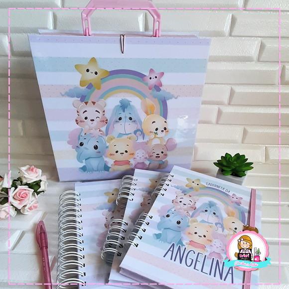 Kit Livro do Bebê com Maleta, Caderneta e Caderno Mensagens