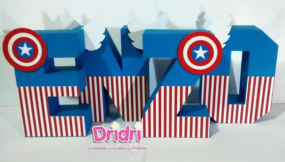 Letras 3d Capitão América