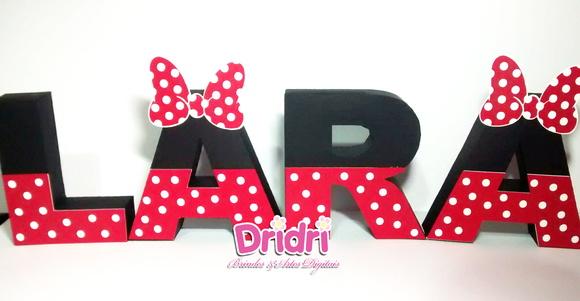 Letras 3D Minie