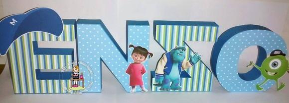 Letras 3D Mosntros SA