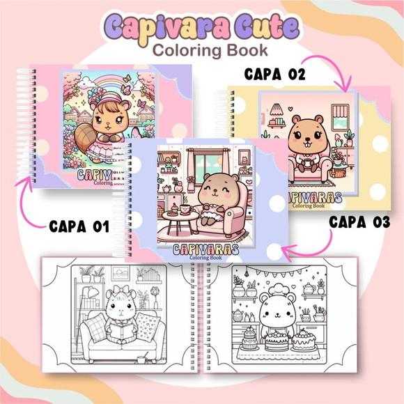 Livro de Colorir Capivaras