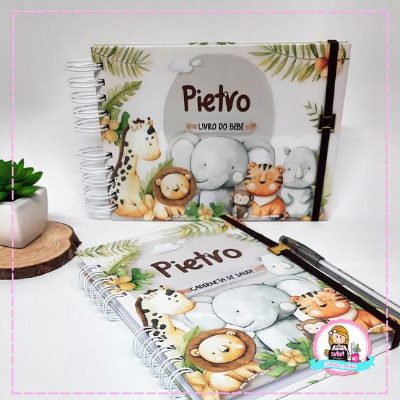 Livro do Bebê e Caderneta de Vacinação Safari