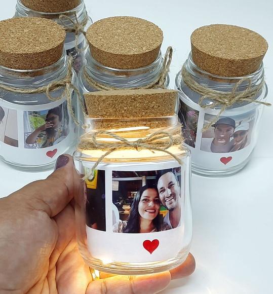 Potinho de Luz Personalizado com 4 Fotos