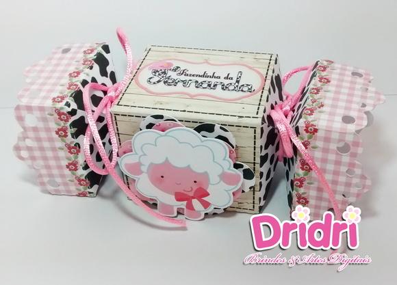 PROMOÇÃO!Caixa Bala Fazendinha Rosa