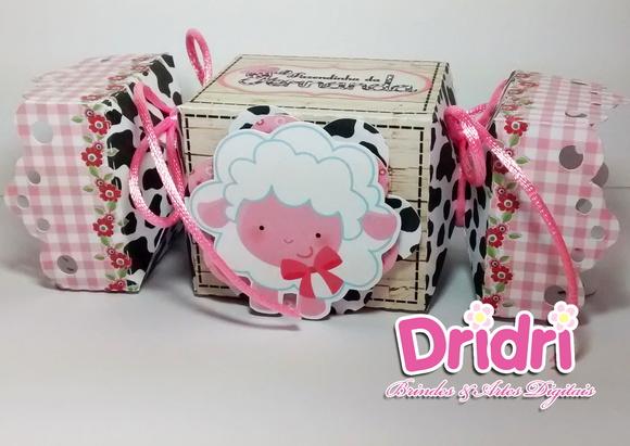 PROMOÇÃO!Caixa Bala Fazendinha Rosa