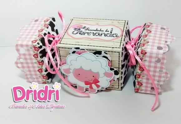 PROMOÇÃO!Caixa Bala Fazendinha Rosa