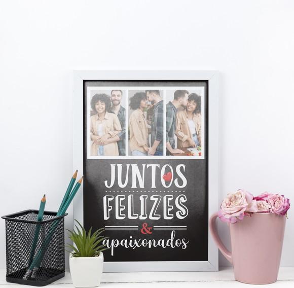 Quadro com Fotos Dia dos Namorados