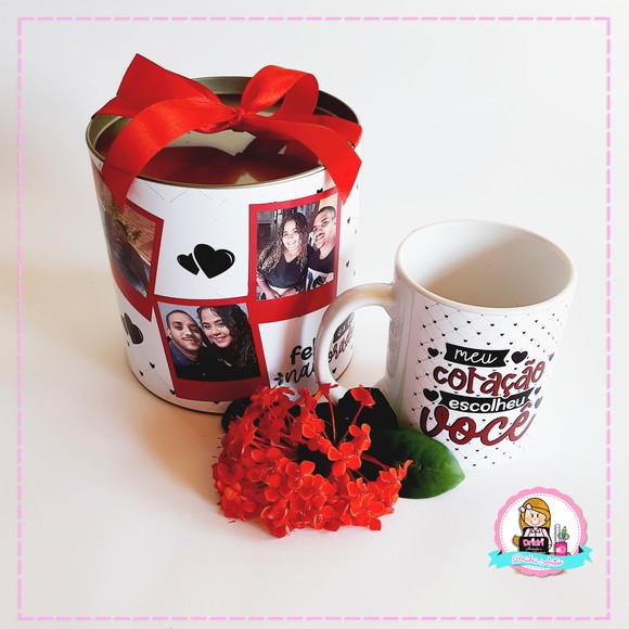 Tubo Lata com Caneca Dia dos Namorados