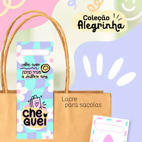 100 Etiquetas Adesivos Lacre para Sacolas Personalizada