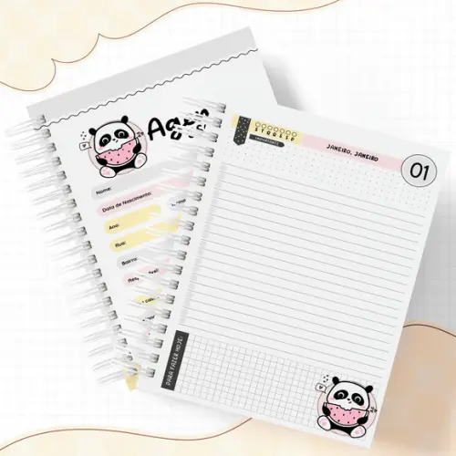 Agenda Escolar Panda 2024
