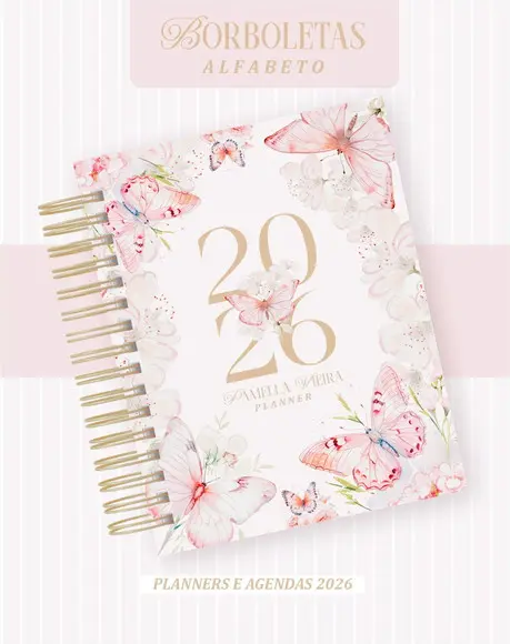 Agenda Personalizada 2026 Borboleta