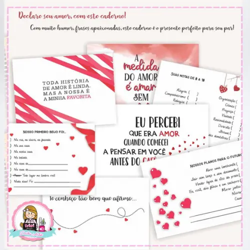 Caderno Apaixonado - Dia dos Namorados