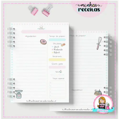 Caderno de Receitas - Personalizado