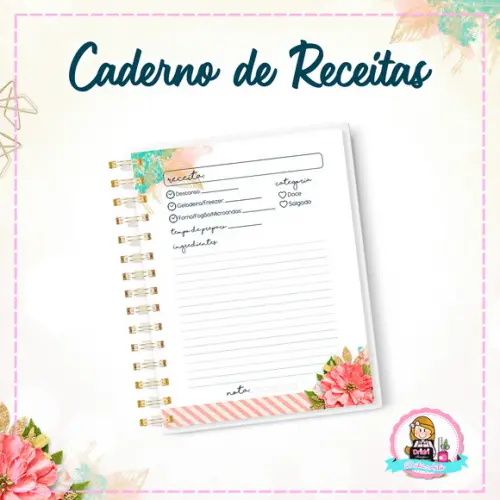 Caderno de Receitas Dia das Mães