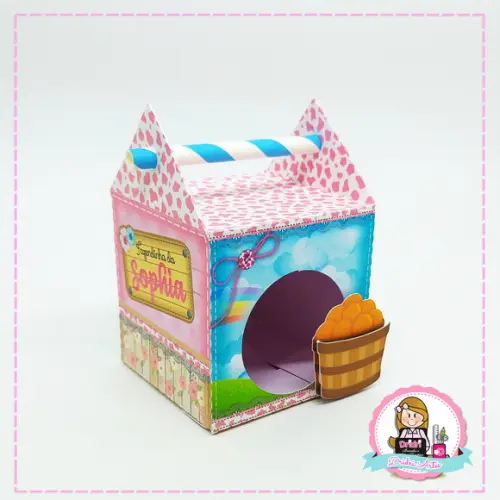 Caixa Canudo Fazendinha Rosa