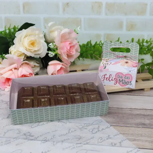 Caixa para Barra de Chocolate Artesanal Dia das Mães