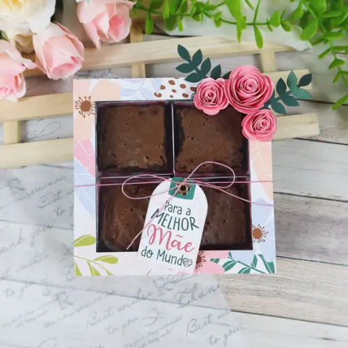 Caixa para Brownie Dia das Mães