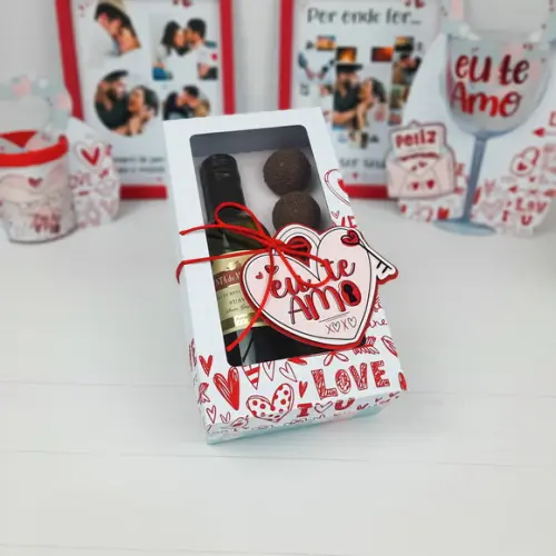 Caixa para Doces e Vinho Namorados