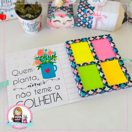 Caixinha com Mini Postit Dia dos Professores