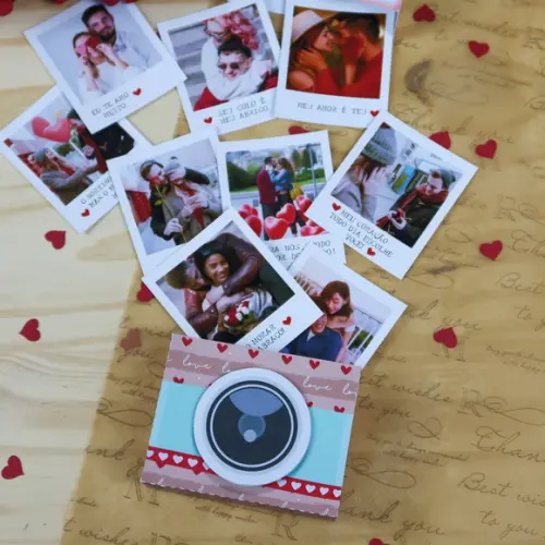 Caixinha Polaroid Dia dos Namorados
