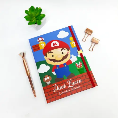 Capa para Caderneta de Vacinação Super Mario