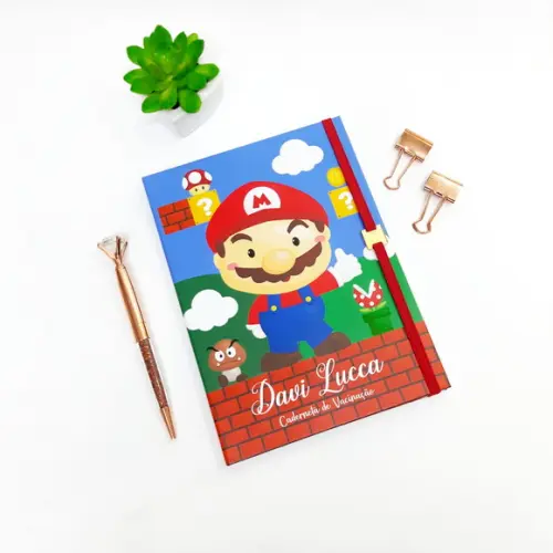 Capa para Caderneta de Vacinação Super Mario