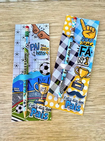 Card com Lápis Personalizado Dia dos Pais