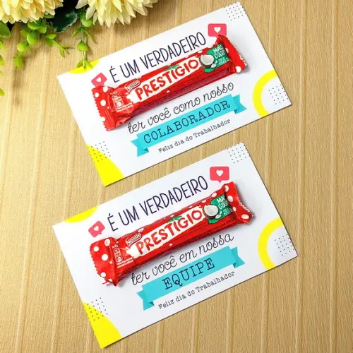Card para Chocolate Prestigio Dia do Trabalhador