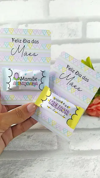 Cartão Bala Dia das Mães