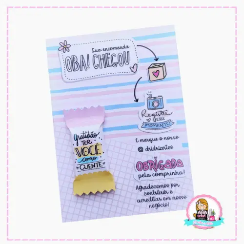 Cartão de Balinha Personalizada
