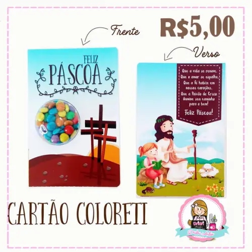 Cartão de Páscoa Coloreti