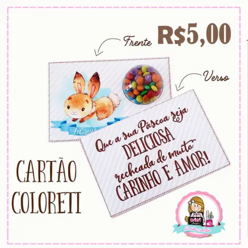 Cartão de Páscoa Coloreti