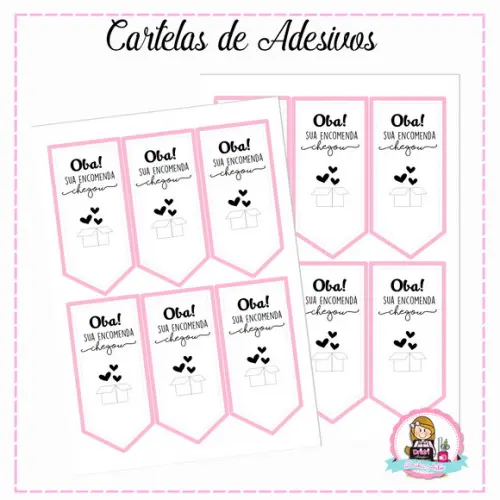 Cartela de Adesivos Produto Artesanal