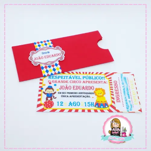 Convite Ingresso Circo