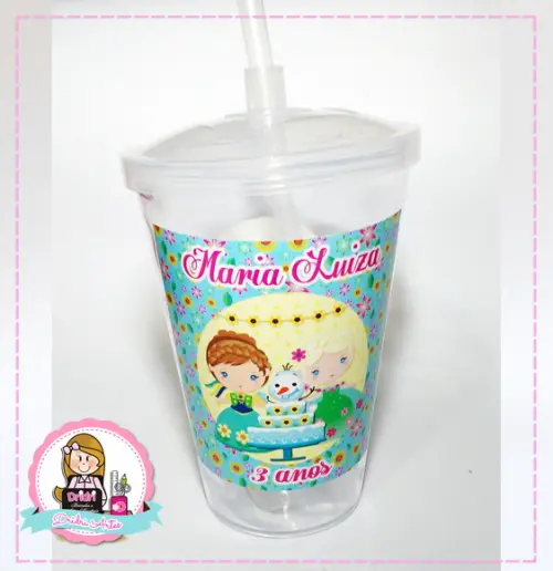 Copo c/ Canudo Personalizado