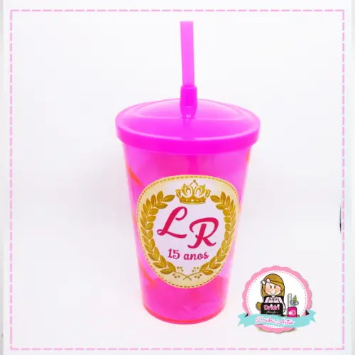 Copo com Canudo Personalizado