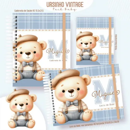 Kit Bebê Ursinho Vintage